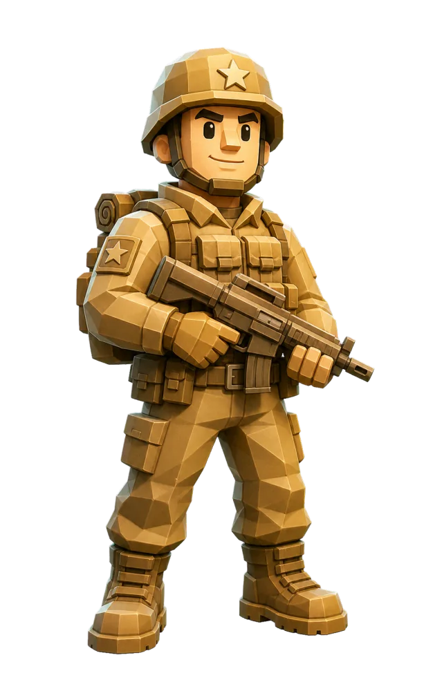 Pixit low-poly toy soldier